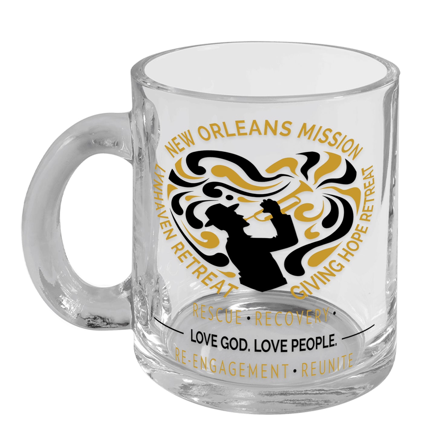 Inspirational Clear Glass Mug
