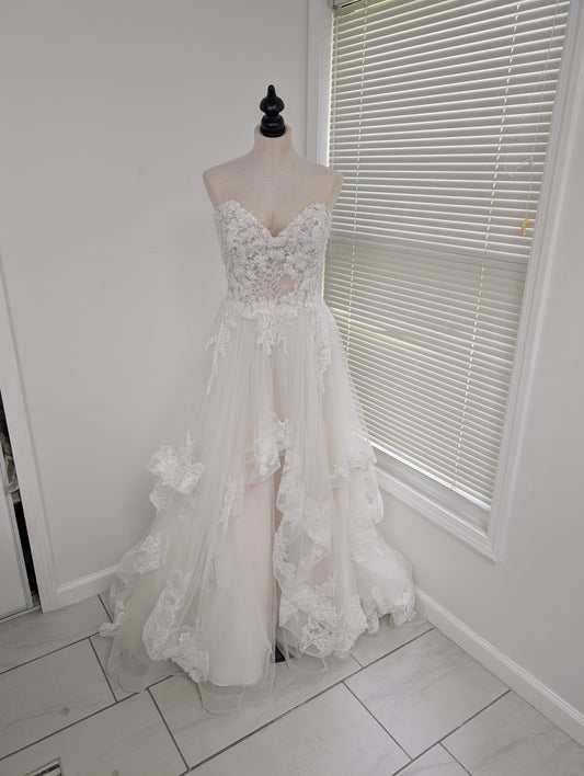 Justin Alexander Gillian Wedding Gown Size 16