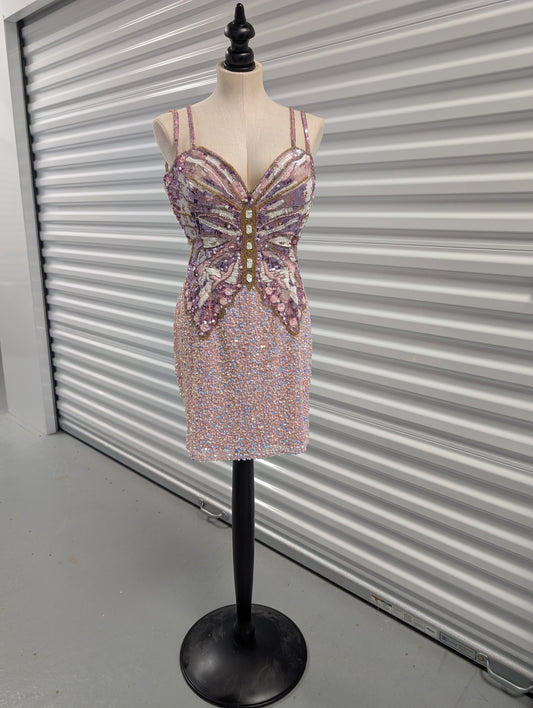 Rachel Allan Butterfly dress size 6