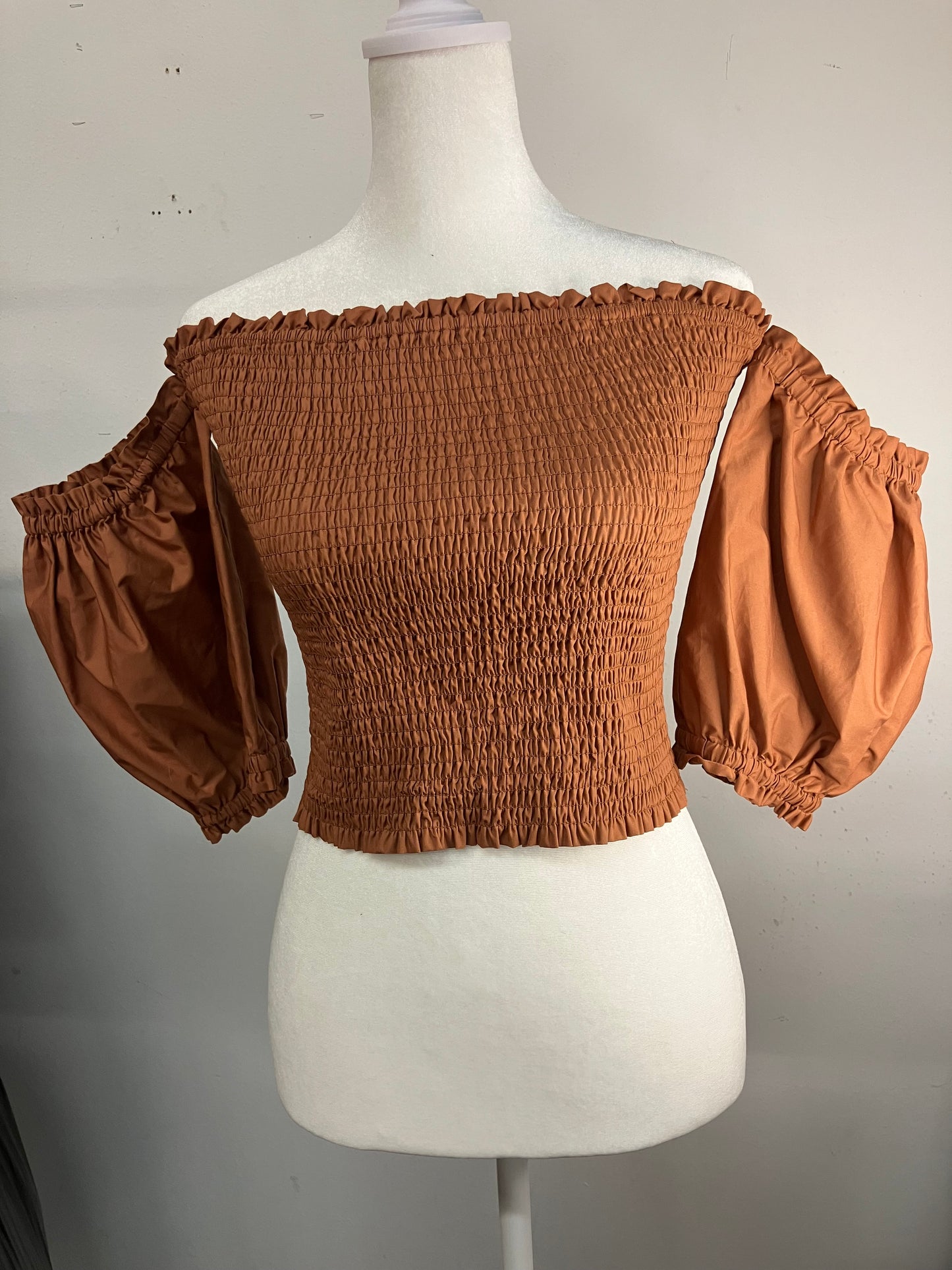 Intermix Smocked Crop Top Women’s Tops