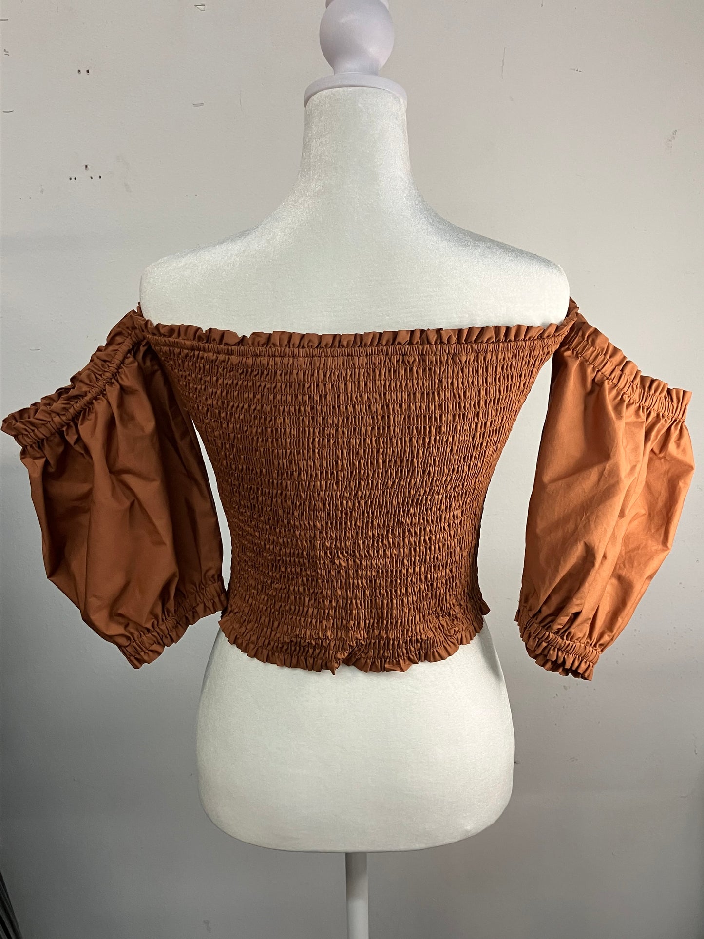 Intermix Smocked Crop Top Women’s Tops