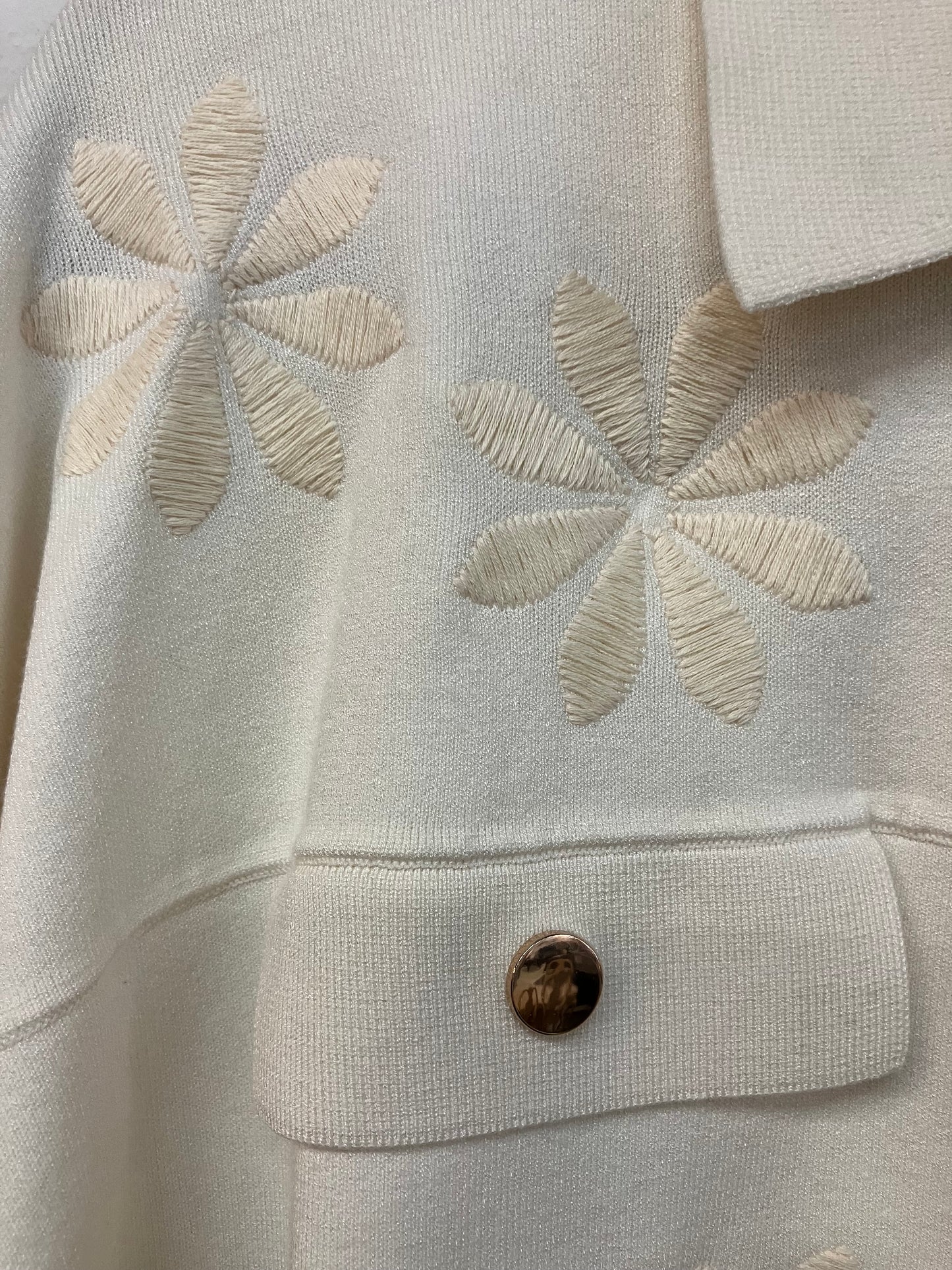 Esqualo Embroidered Boxy Cardigan