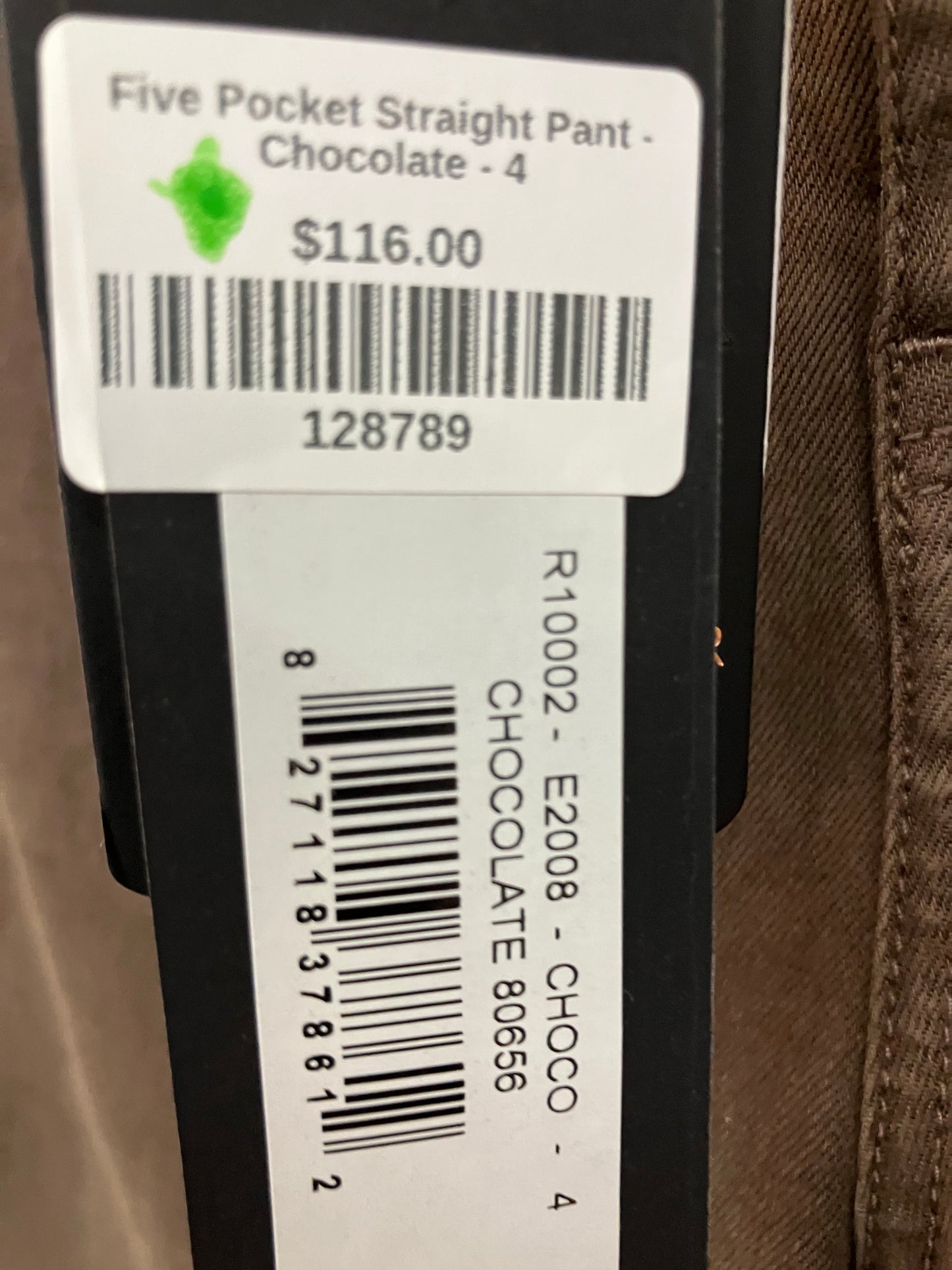 Renuar chocolate Five Pocket Straight Women's Pants