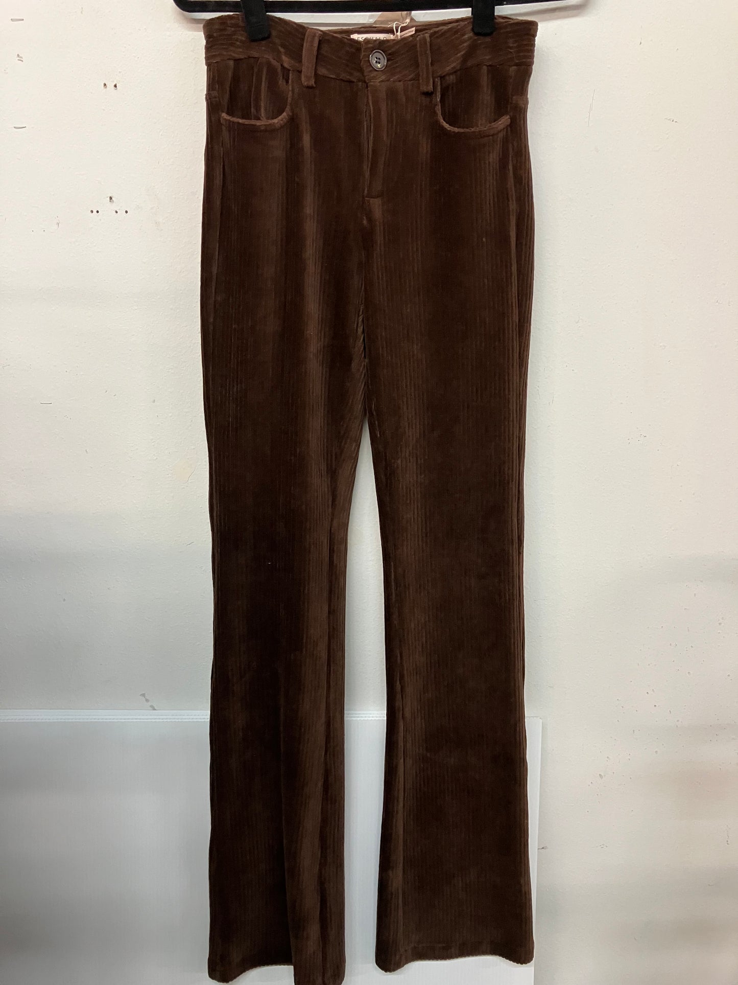 Esqualo Chocolate Corduroy Women's Pants