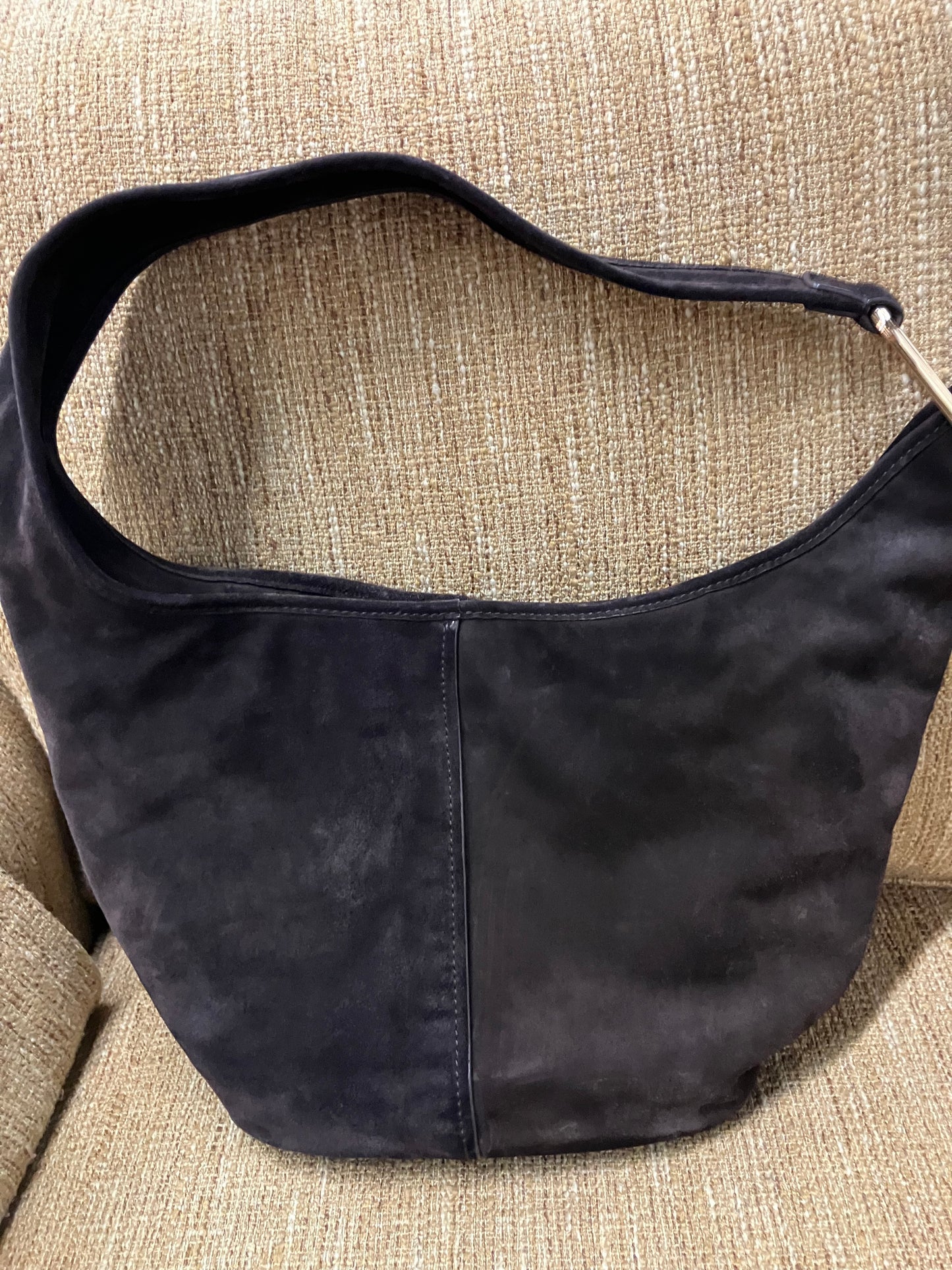 Michael Kors Chocolate Leather And Canvas Purse