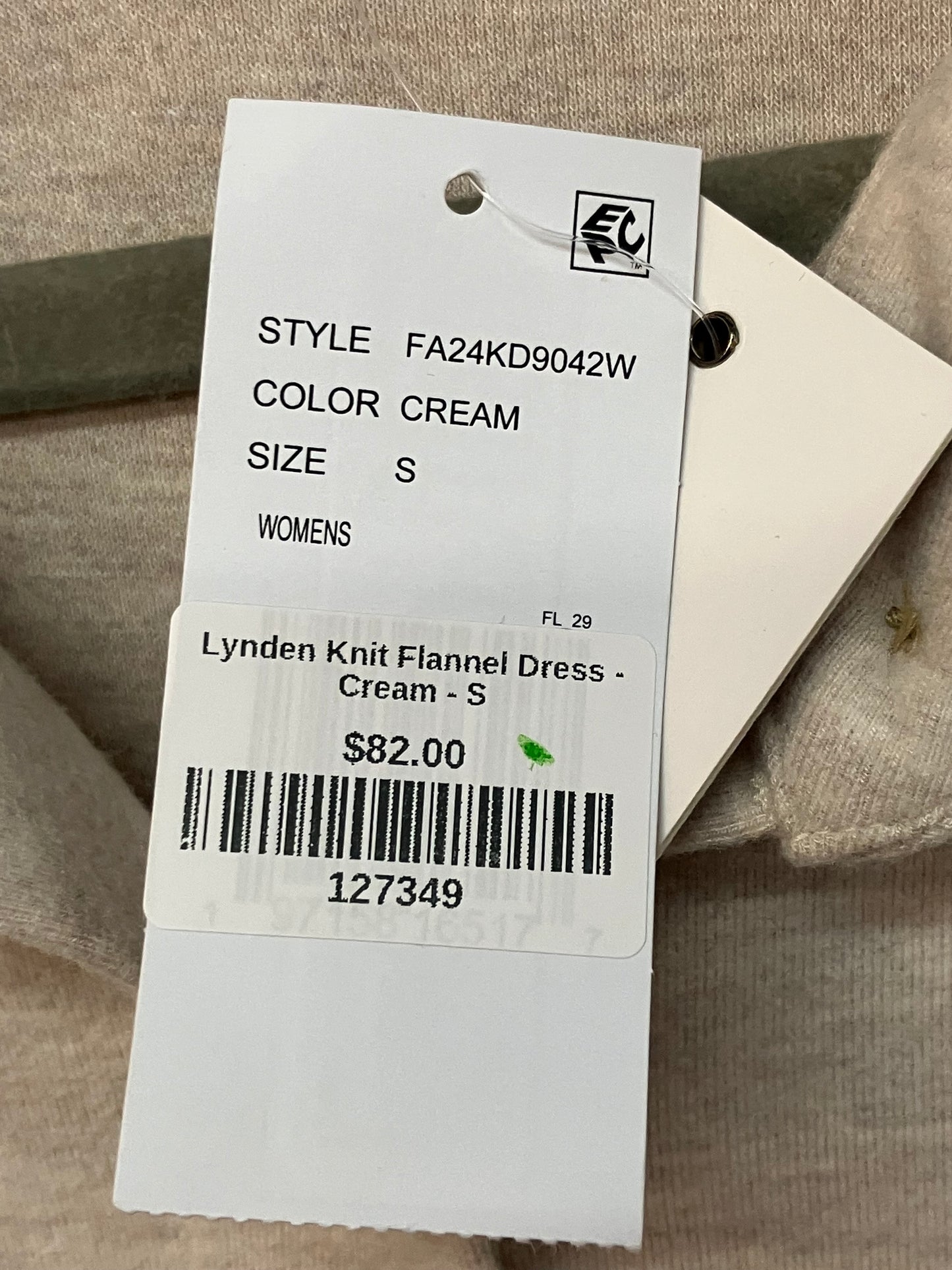 Flag & Anthem Lynden Knit Flannel Dress Cream