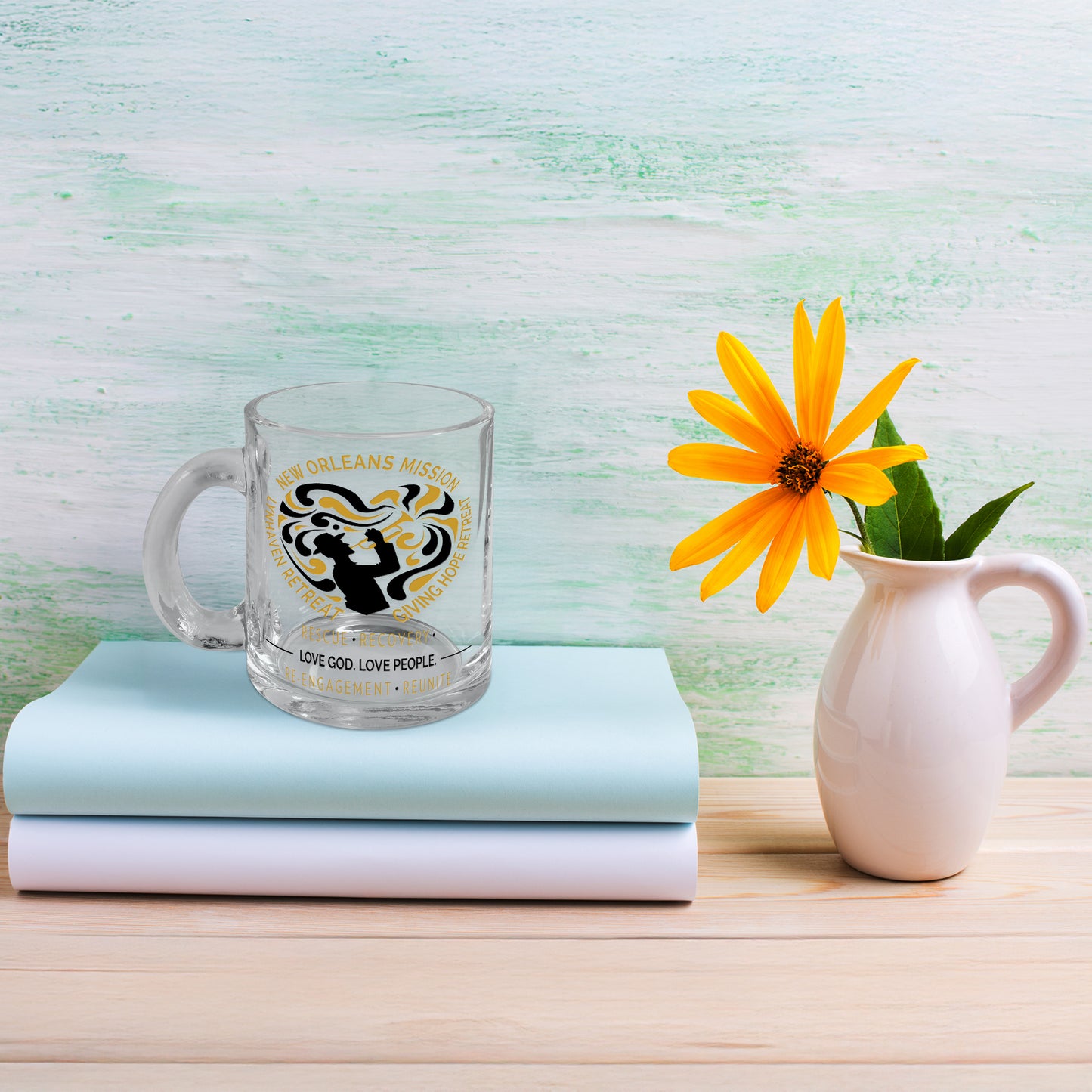 Inspirational Clear Glass Mug