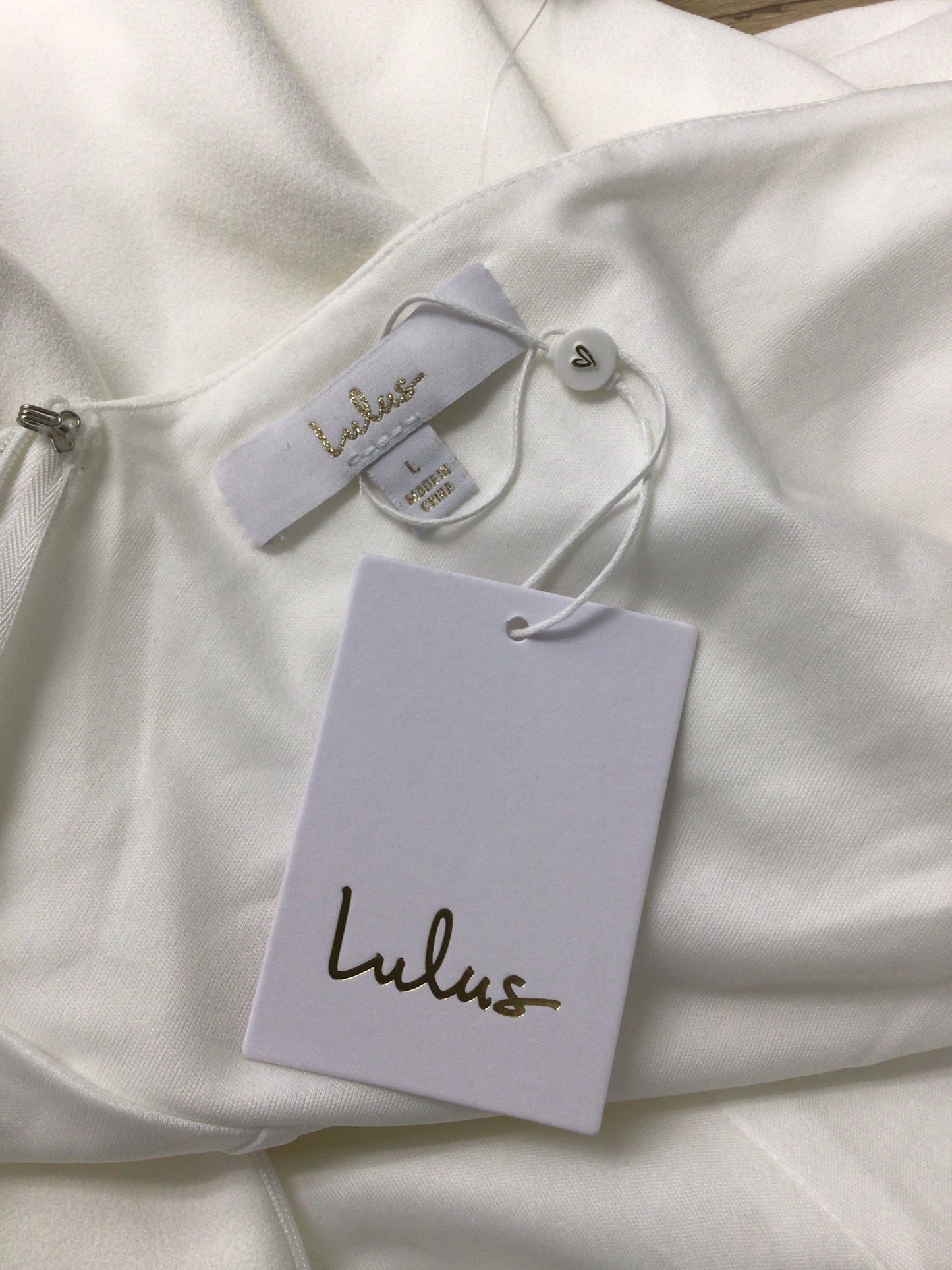 Feeling of Forever White Long Sleeve Mermaid Lulus Dress Size Large