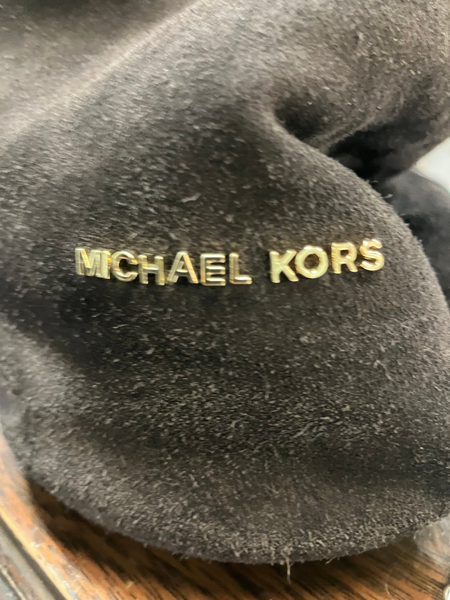 Michael Kors Chocolate Leather And Canvas Purse